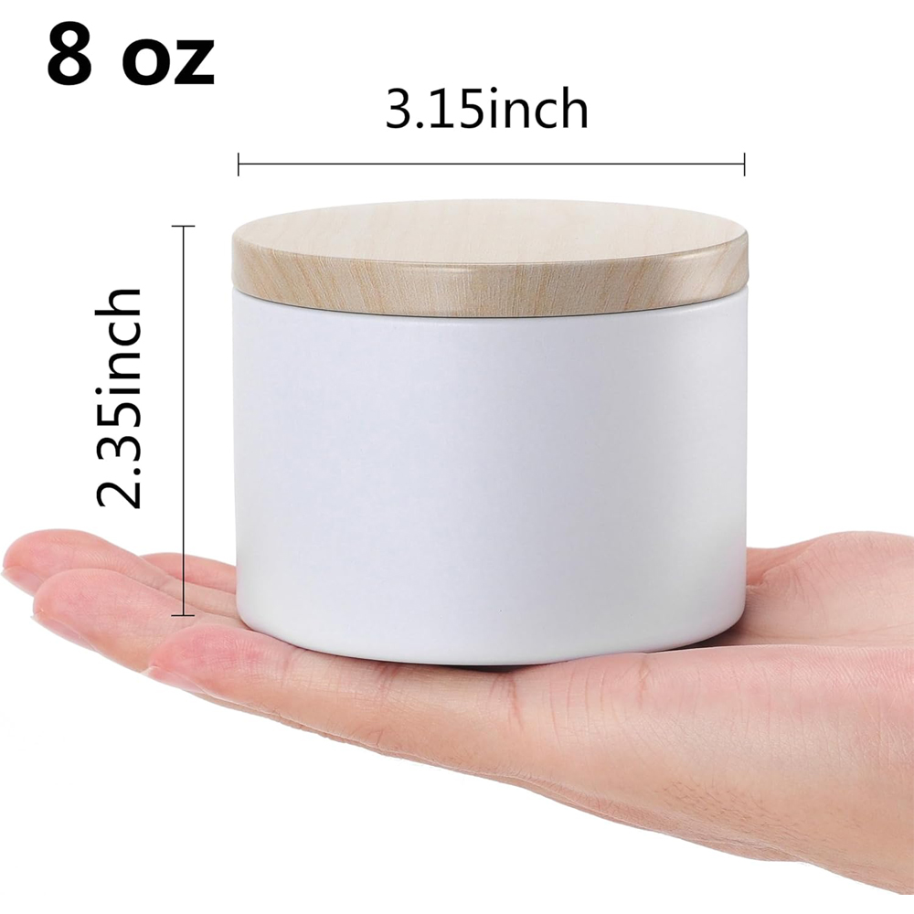 White Candle tins with Metal W - Candle Making Homewood avaliação e preço