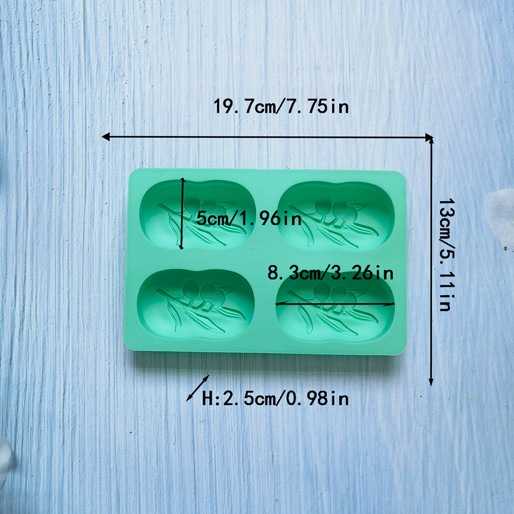 4 Cavities Oval Olive Tree Sil - Candle Making Kits avaliação e preço