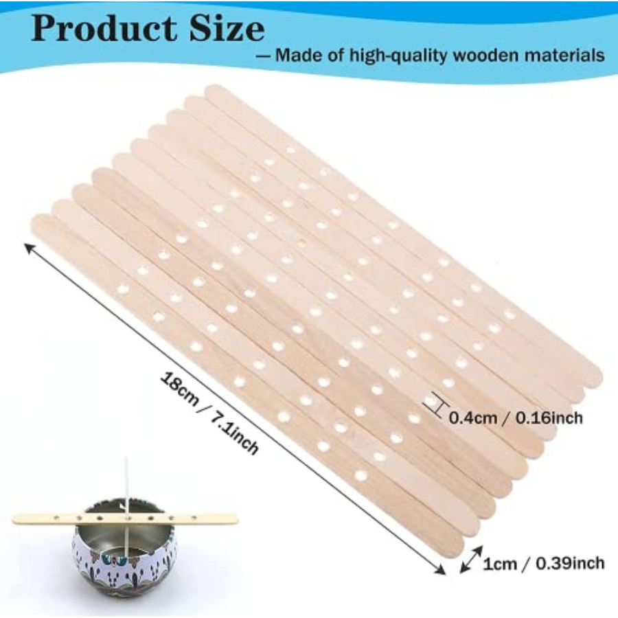 100pcs Wooden Candle Wick Hold - Candle Making Homewood avaliação e preço