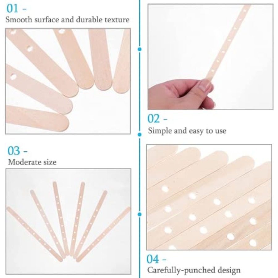 100pcs Wooden Candle Wick Hold - Candle Making Homewood avaliação e preço