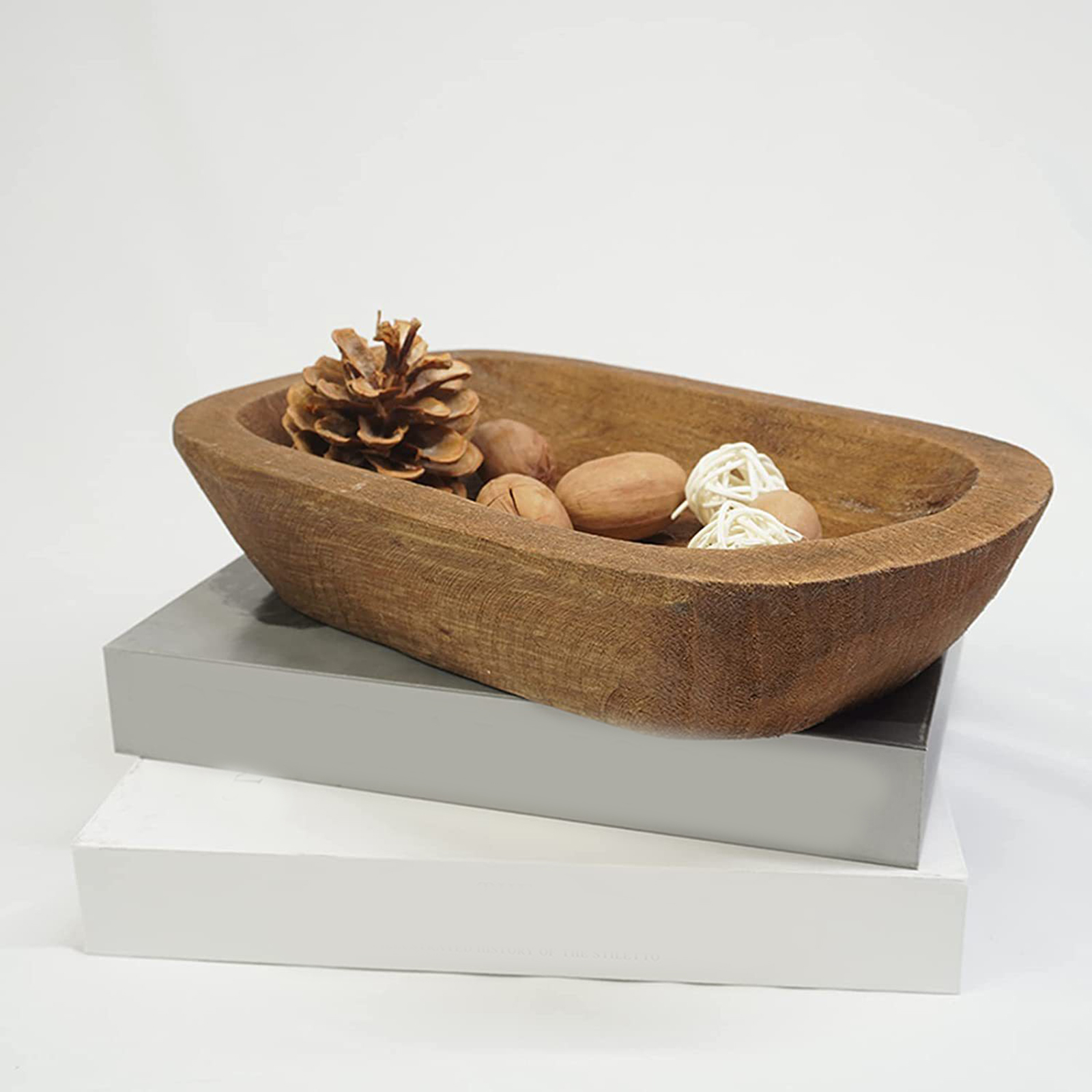 1Pc Solid Wooden Dough Bowl Ca - Candle Making Homewood avaliação e preço