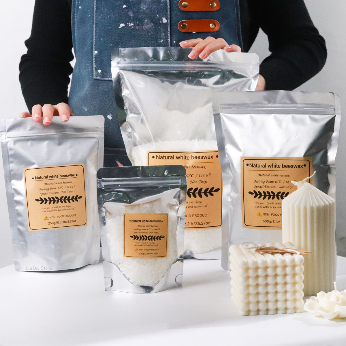 White Beeswax Pure Natural Gra - Candle Making Kit Beeswax avaliação e preço