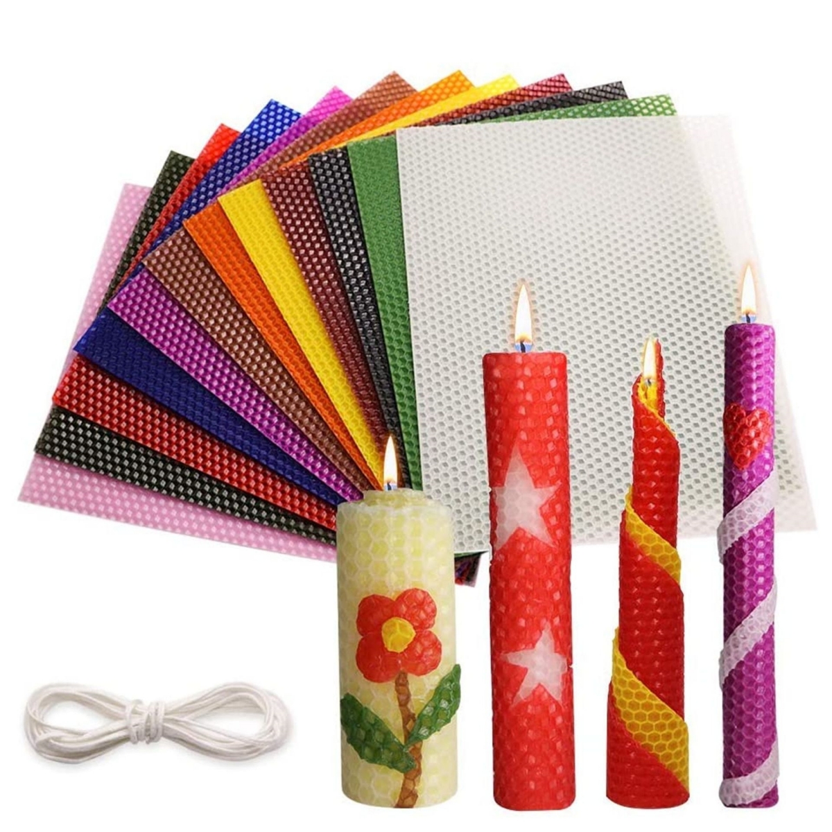 13pcs 20*20cm Color Beeswax Sh - Candle Making Kit Beeswax avaliação e preço