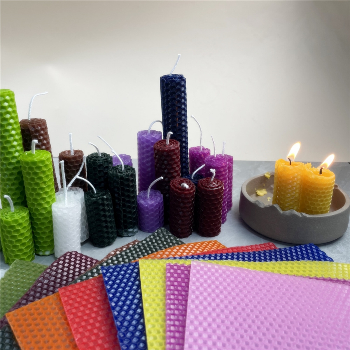 13pcs 20*20cm Color Beeswax Sh - Candle Making Kit Beeswax avaliação e preço