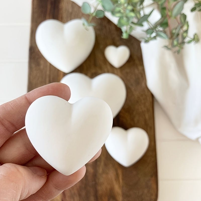 5pcs Heart-Shaped Gypsum Candl - Candle Making Design avaliação e preço