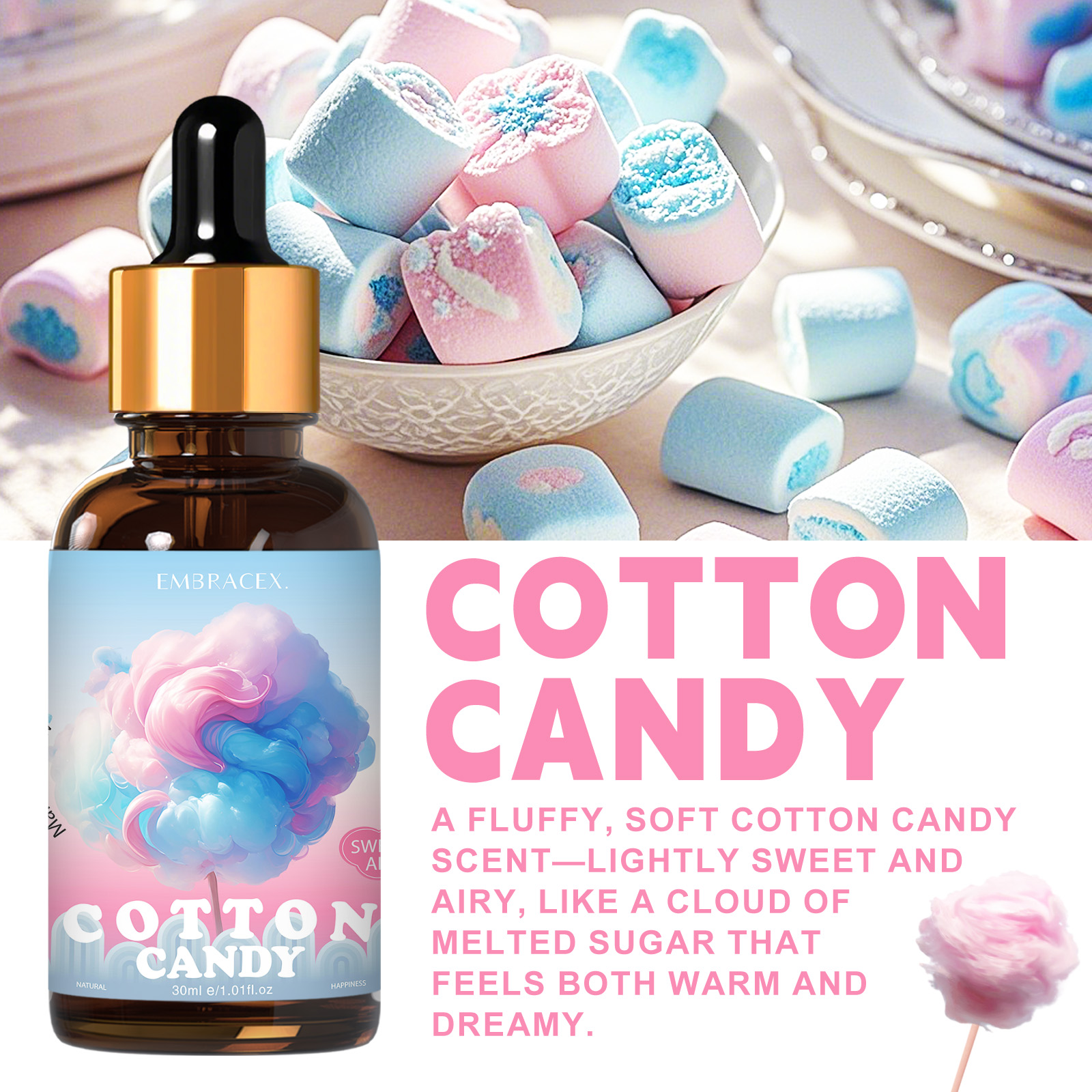 30ml Cotton Candy Essential Oi - Candle Making Diy avaliação e preço