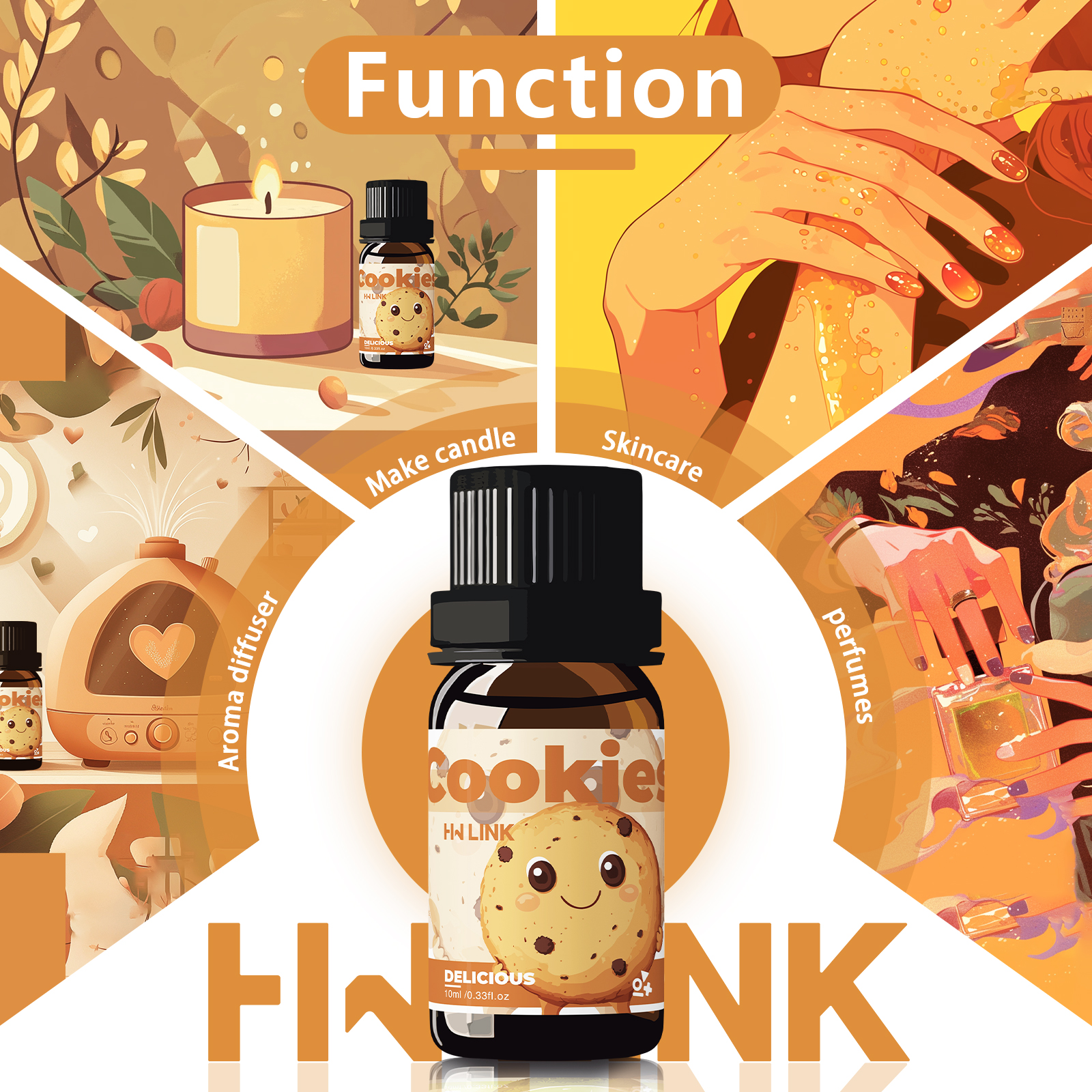10ml Cookies Essential Oils Pe - Candle Making And Perfume avaliação e preço