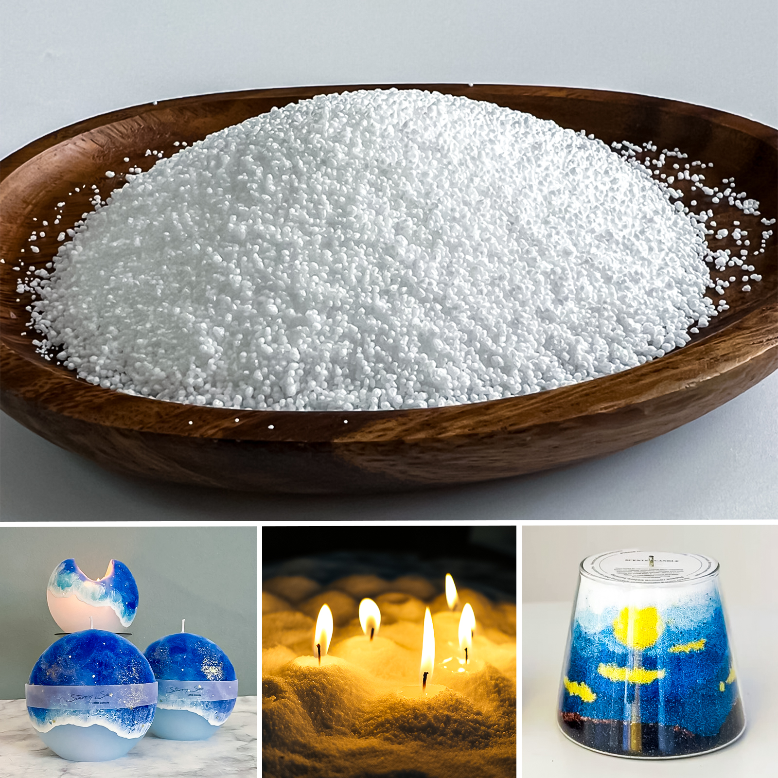500g-1kg Sand Wax Ice Flower W - Candle Making Kits avaliação e preço