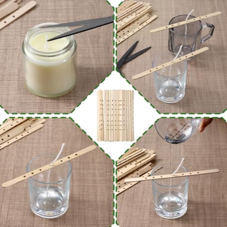 Wooden Candle Wick Holders 50  - Candle Making Homewood avaliação e preço