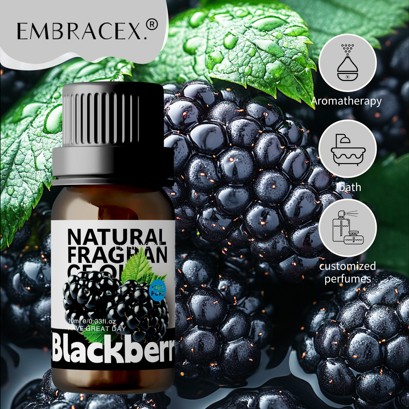 10ml Blackberry Essential Oils - Candle Making And Perfume avaliação e preço