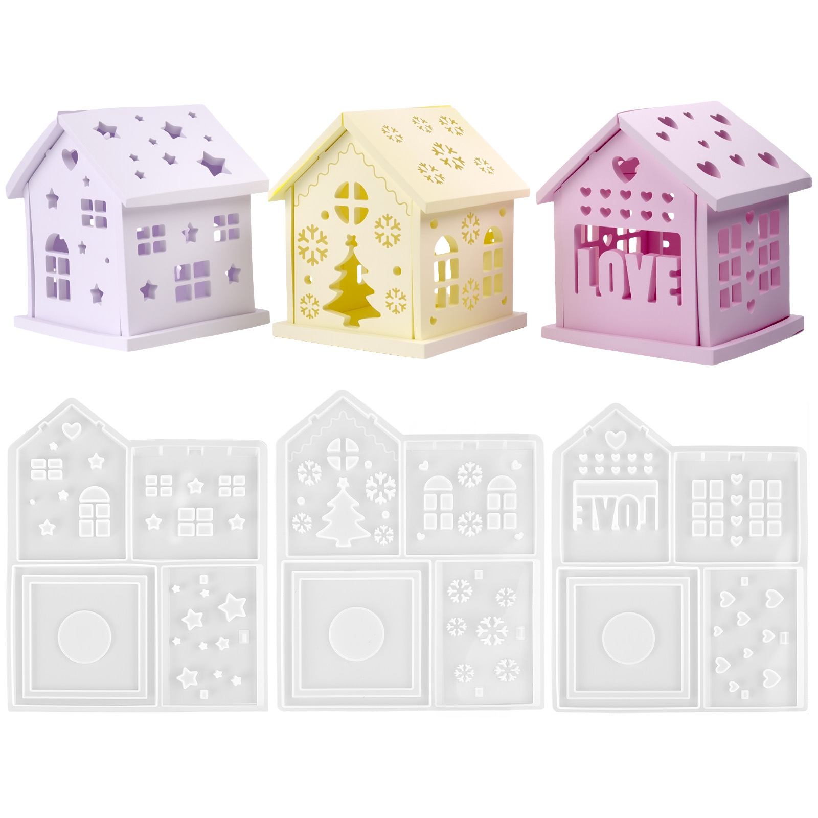 3D House Silicone Mold DIY Chr - Candle Making Diy avaliação e preço
