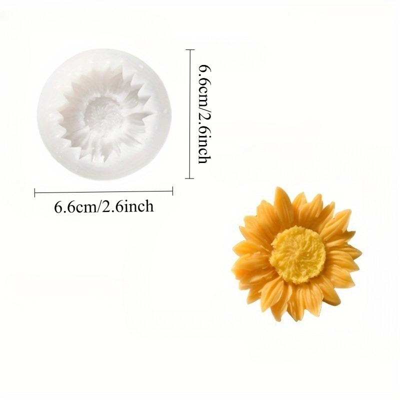 Vibrant 3D Sunflower Silicone  - Candle Making Design avaliação e preço