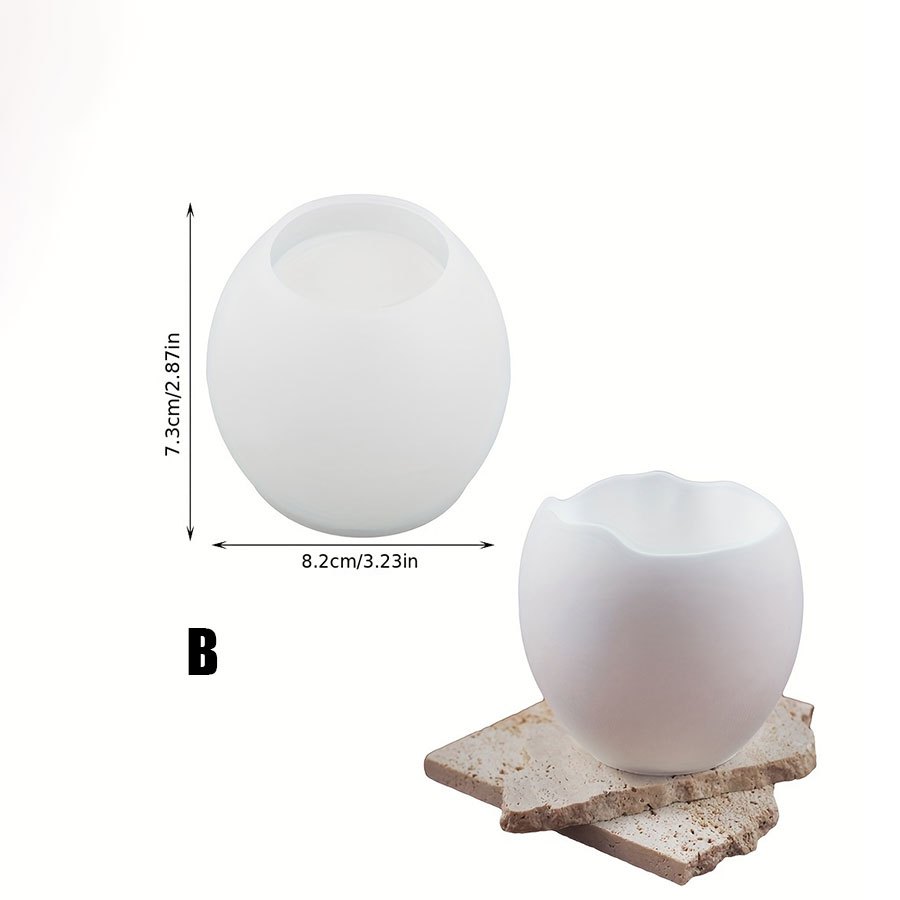 [Resin Mold]  Silicone Egg Mol - Candle Making Design avaliação e preço