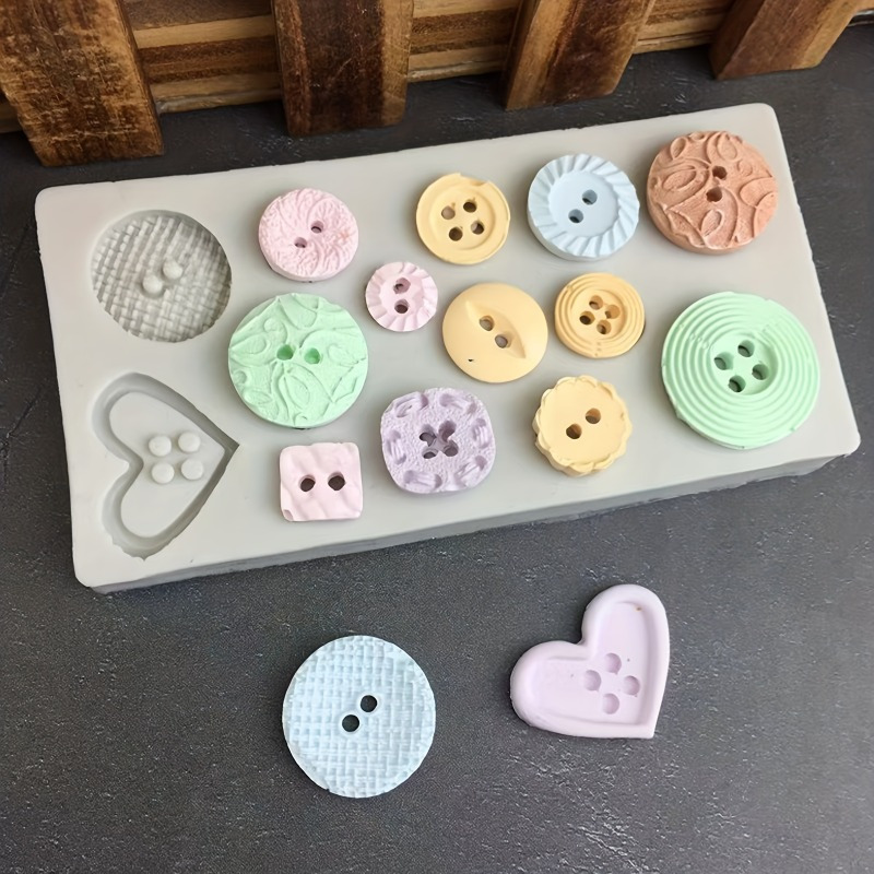 Buttons Shape Silicone Mold Si - Candle Making Design avaliação e preço