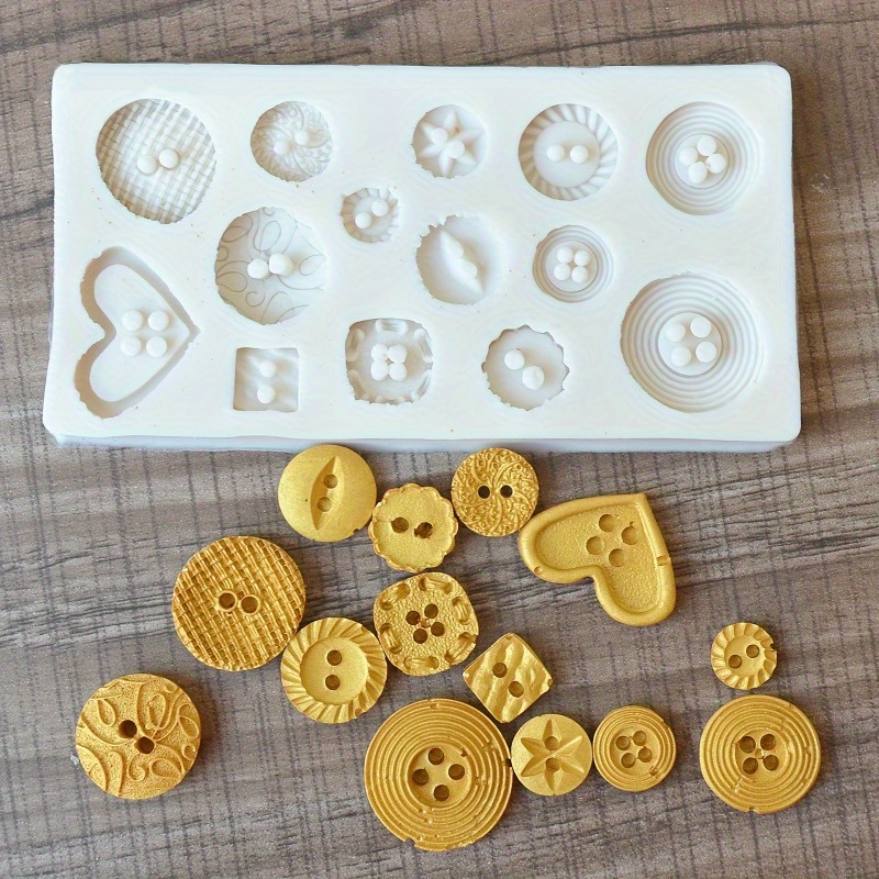 Buttons Shape Silicone Mold Si - Candle Making Design avaliação e preço