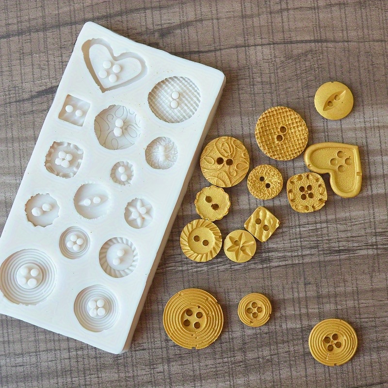 Buttons Shape Silicone Mold Si - Candle Making Design avaliação e preço