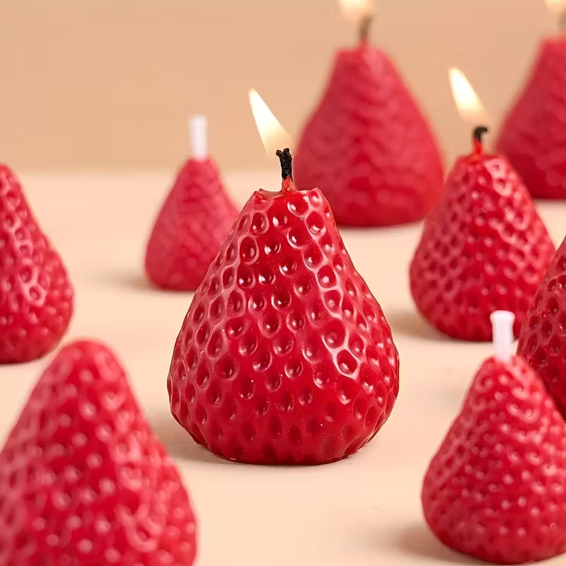 Strawberry Silicone Candle Mol - Candle Making Diy avaliação e preço