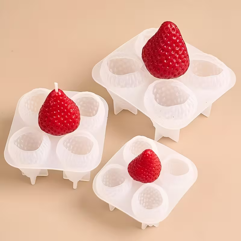 Strawberry Silicone Candle Mol - Candle Making Diy avaliação e preço