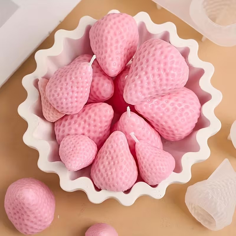 Strawberry Silicone Candle Mol - Candle Making Diy avaliação e preço