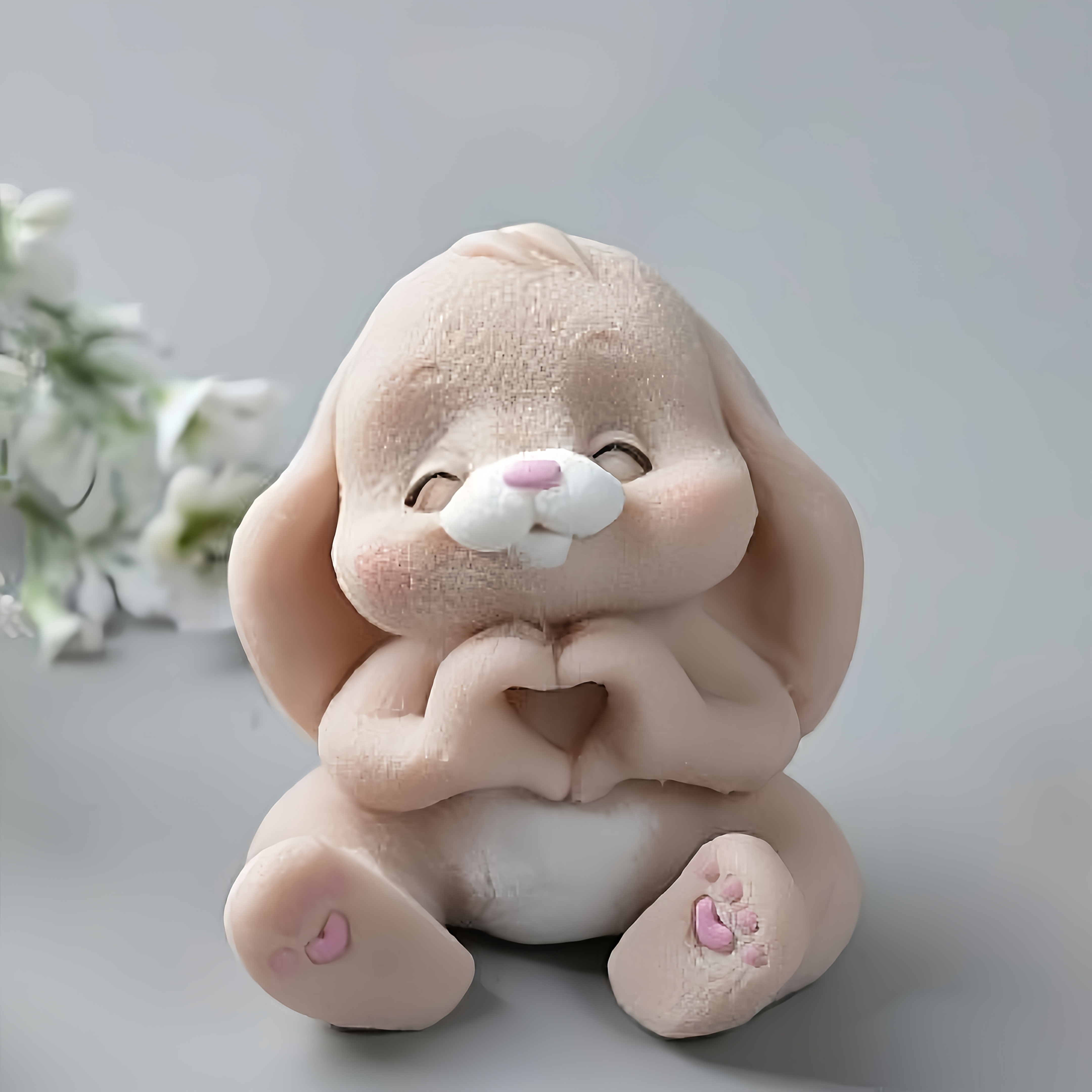 1pc Adorable Rabbit Resin Sili - Candle Making Design avaliação e preço