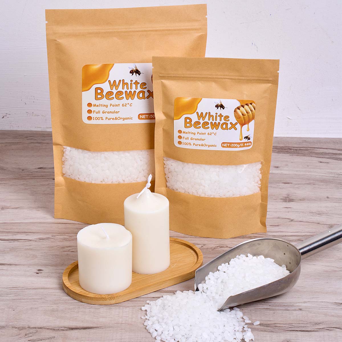 1000g White Beeswax DIY Candle - Candle Making Kit Beeswax avaliação e preço