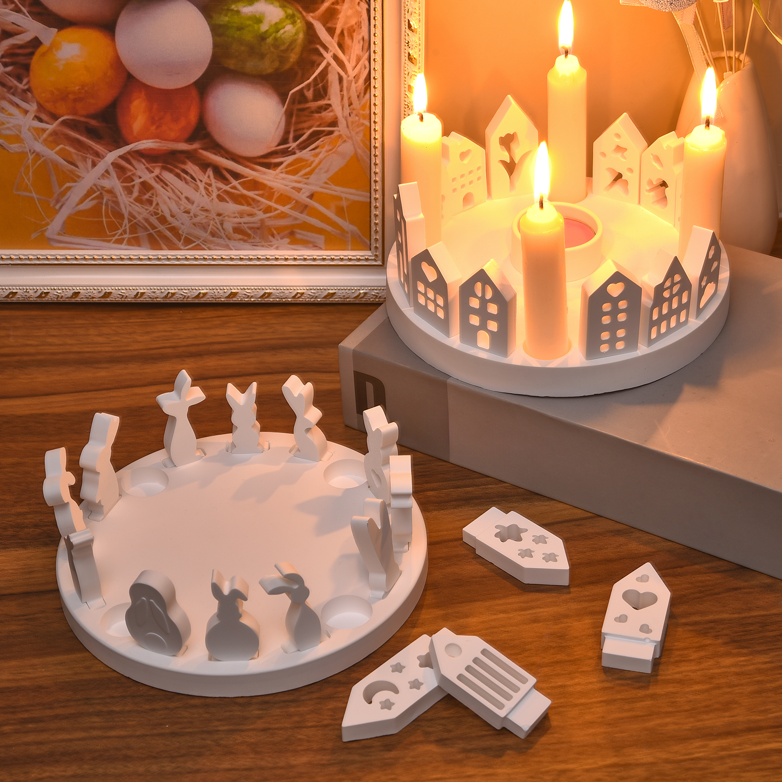 Hollow House Rabbit Candle Hol - Candle Making Diy avaliação e preço