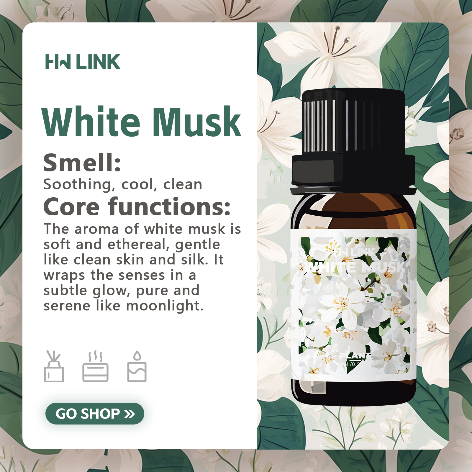 White Musk Essential Oils 10ml - Candle Making And Perfume avaliação e preço