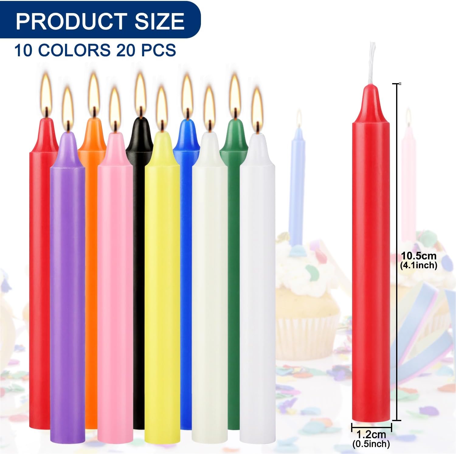 20 Colorful Small Stick Candle - Candle Making Place avaliação e preço