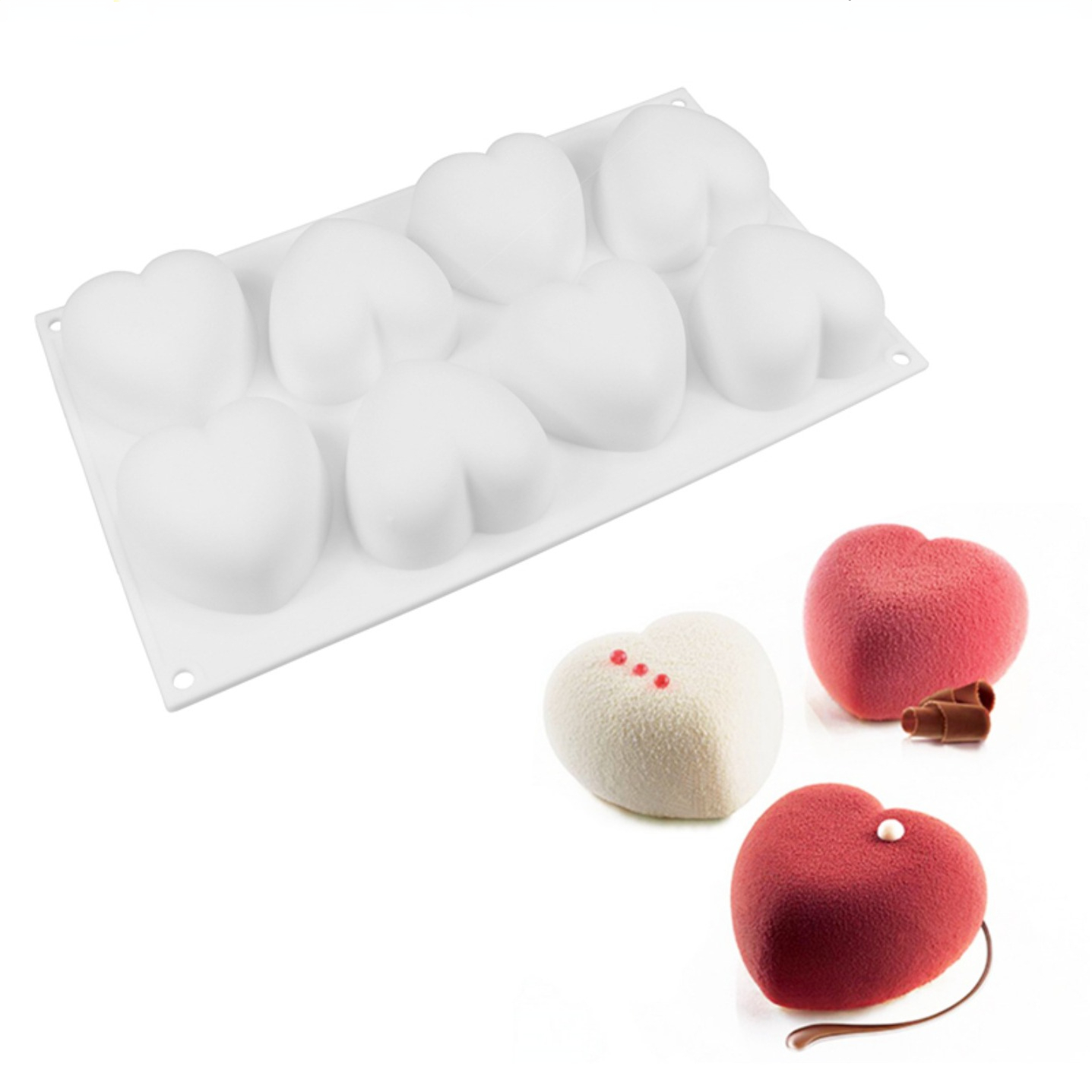 Love Heart Silicone Soap Mold  - Candle Making Kits avaliação e preço