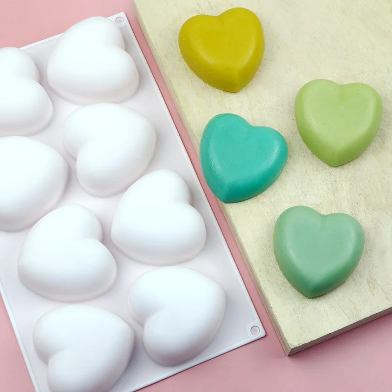Love Heart Silicone Soap Mold  - Candle Making Kits avaliação e preço