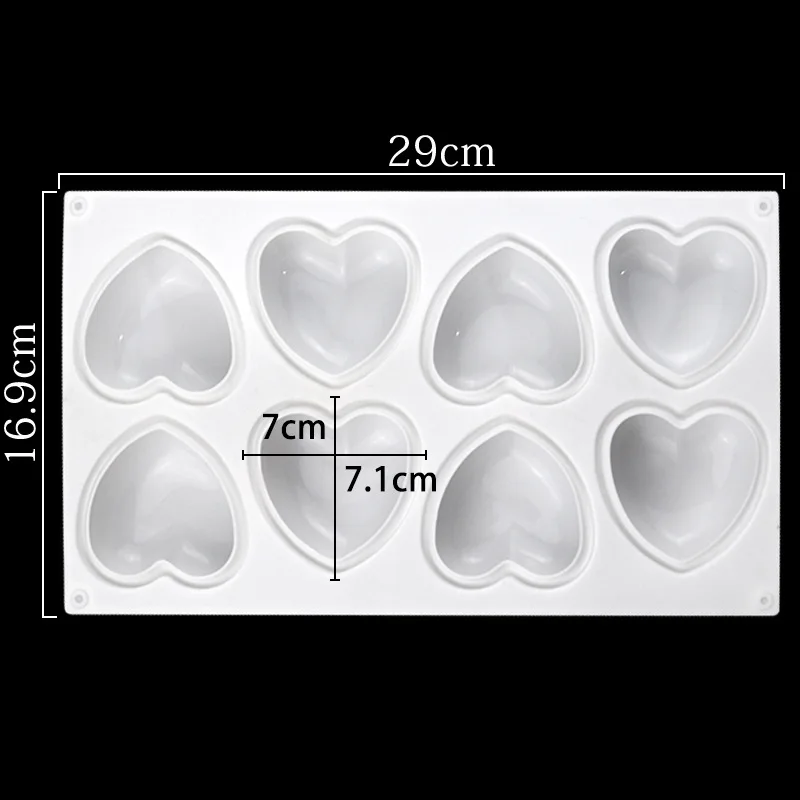 Love Heart Silicone Soap Mold  - Candle Making Kits avaliação e preço