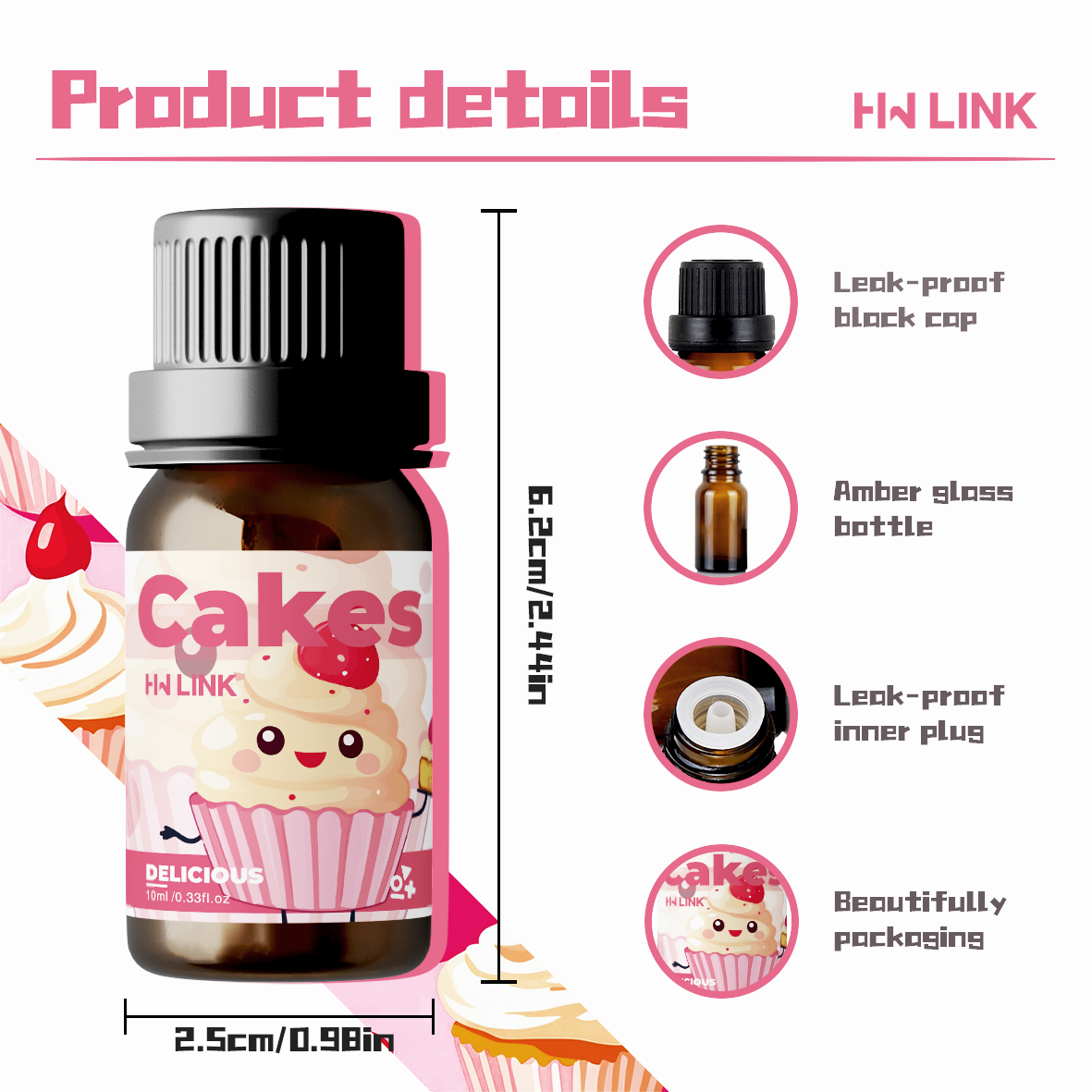 10ml Cakes Essential Oils Perf - Candle Making And Perfume avaliação e preço