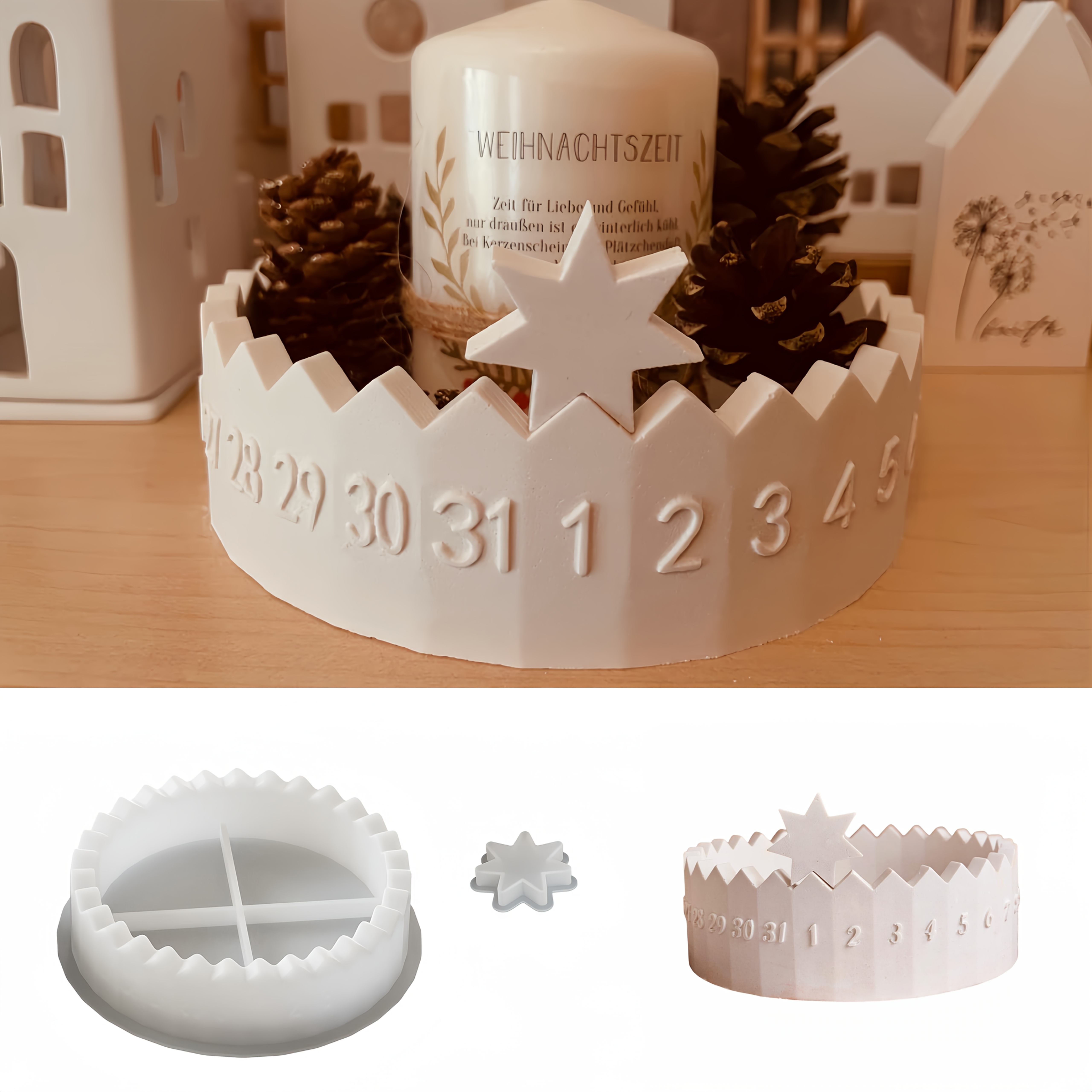 1 set Advent Calendar Silicone - Candle Making Design avaliação e preço