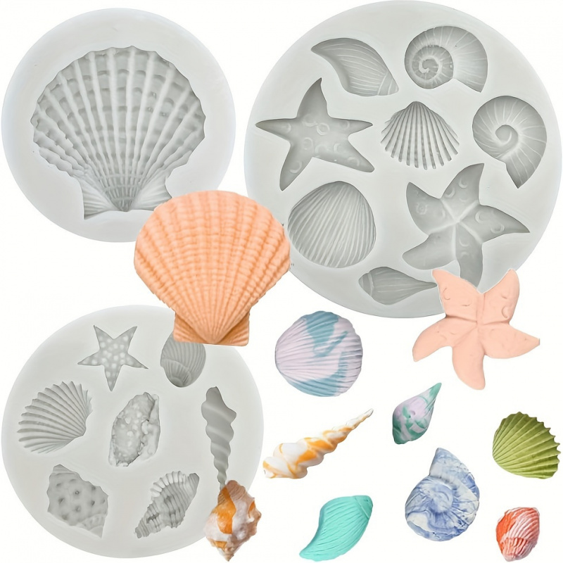 3pcs/set, shell mold set, irre - Candle Making Diy Kit avaliação e preço