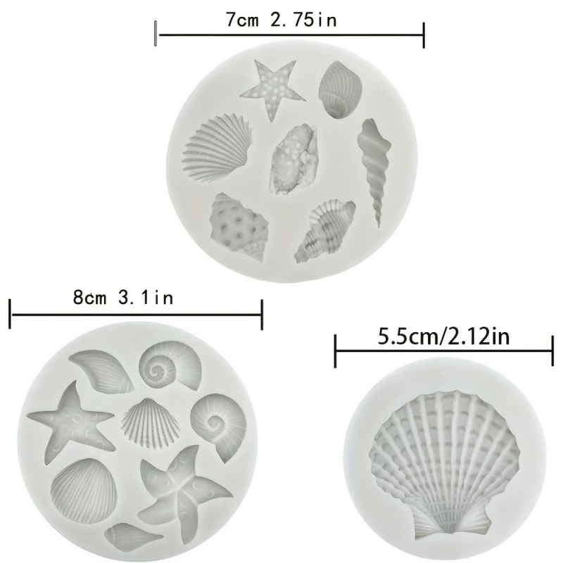 3pcs/set, shell mold set, irre - Candle Making Diy Kit avaliação e preço