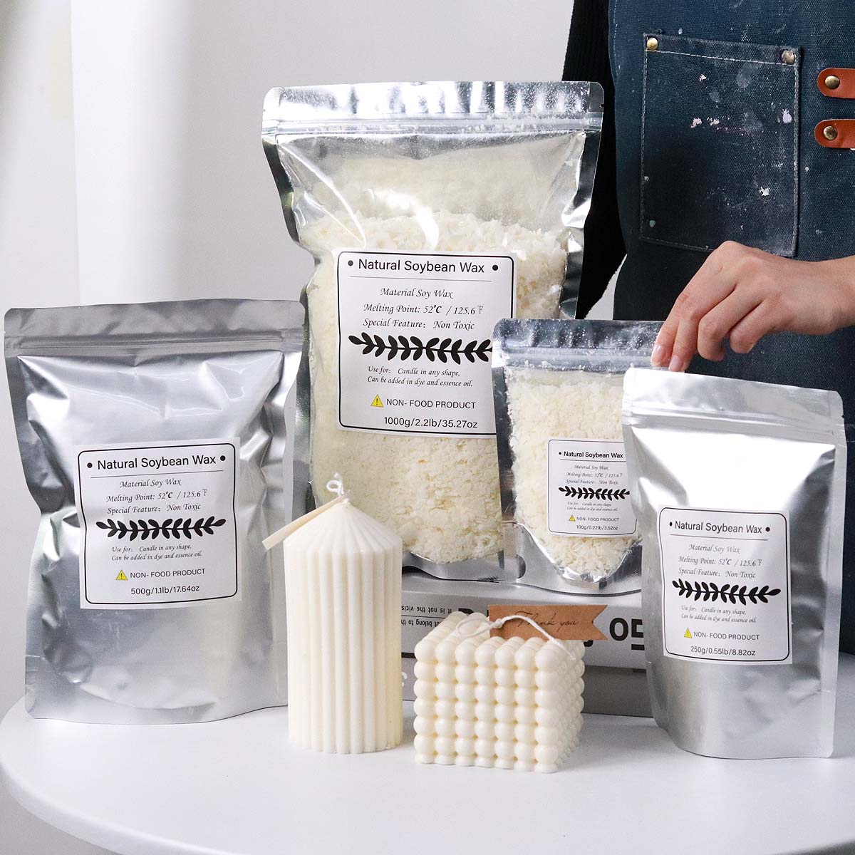 100/250/500/1000g Natural Soy  - Candle Making Diy Kit avaliação e preço