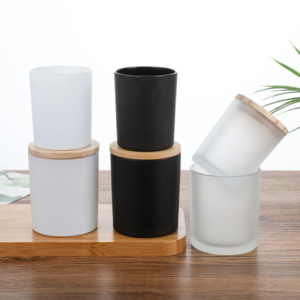 Wooden Cover Glass Candle Jars - Candle Making Homewood avaliação e preço