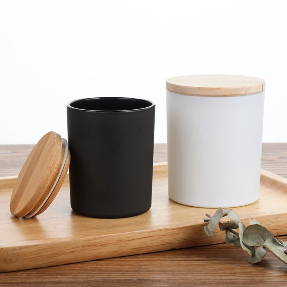 Wooden Cover Glass Candle Jars - Candle Making Homewood avaliação e preço