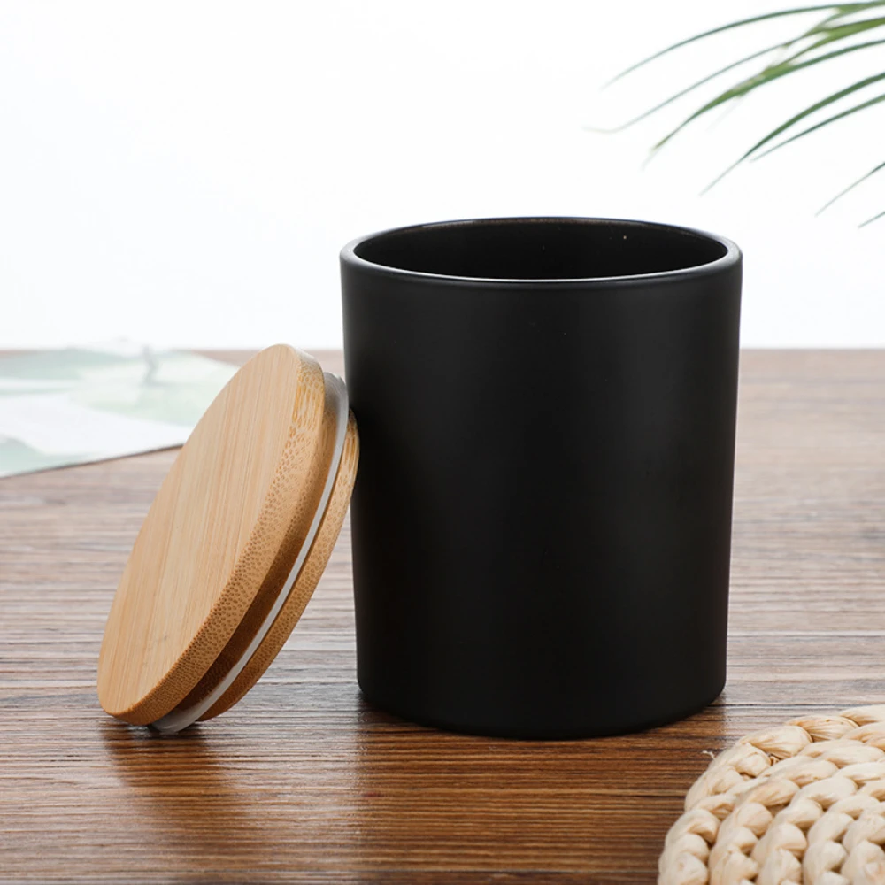 Wooden Cover Glass Candle Jars - Candle Making Homewood avaliação e preço