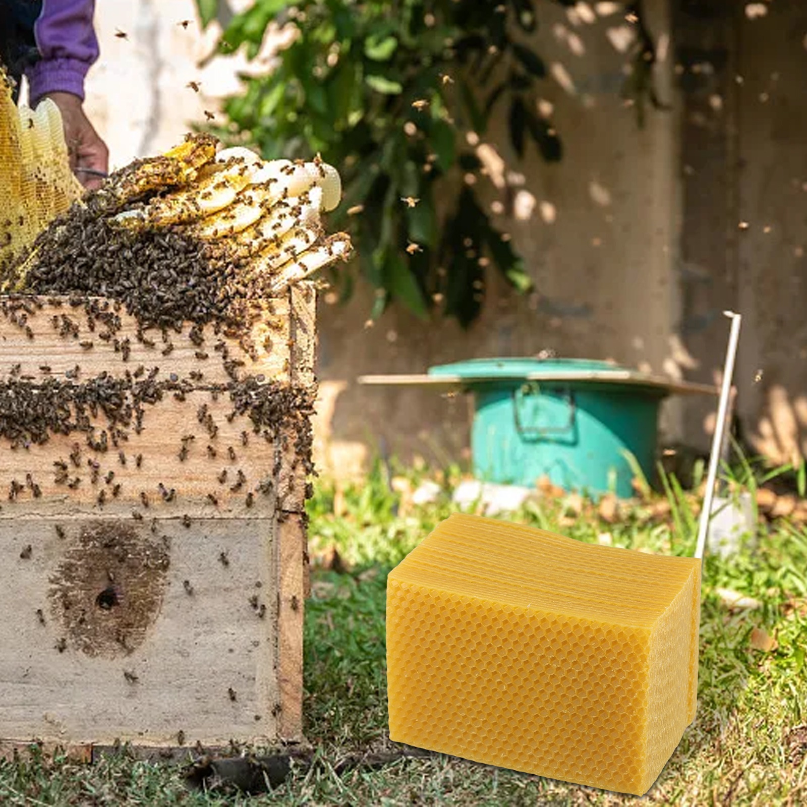 5.24 X 3.54 Beehive Foundation - Candle Making Kit Beeswax avaliação e preço
