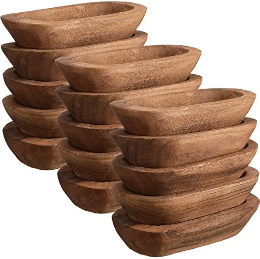 15 Pcs Wood Dough Bowl Bulk- 9 - Candle Making Homewood avaliação e preço