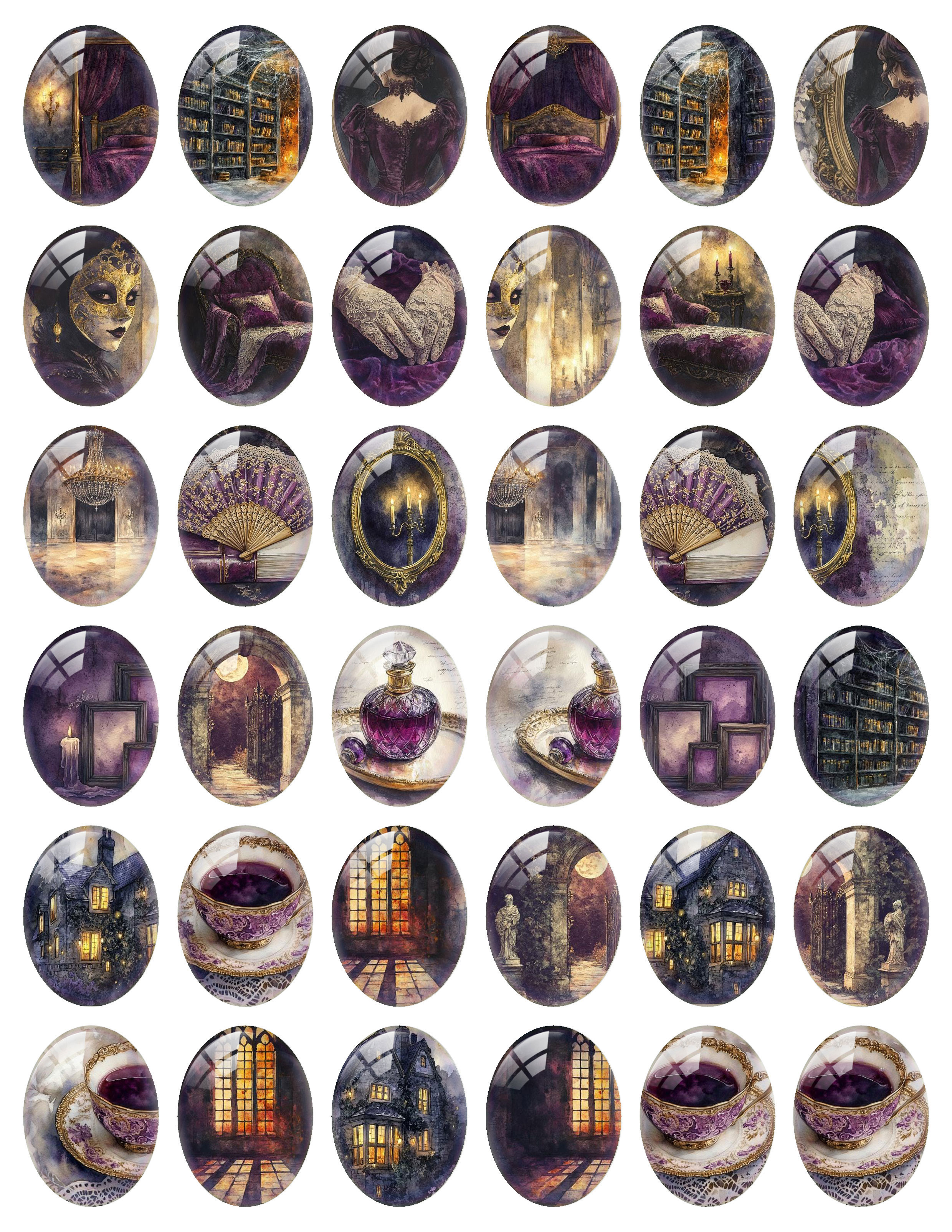 10pcs/lot Halloween Purple Got - Candle Making Diy avaliação e preço