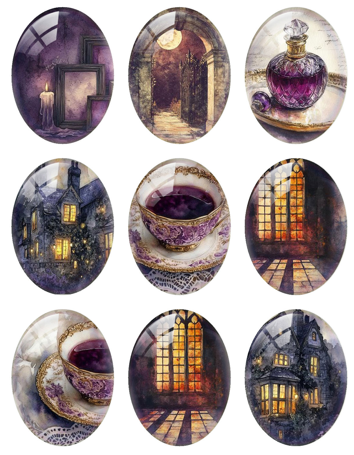 10pcs/lot Halloween Purple Got - Candle Making Diy avaliação e preço
