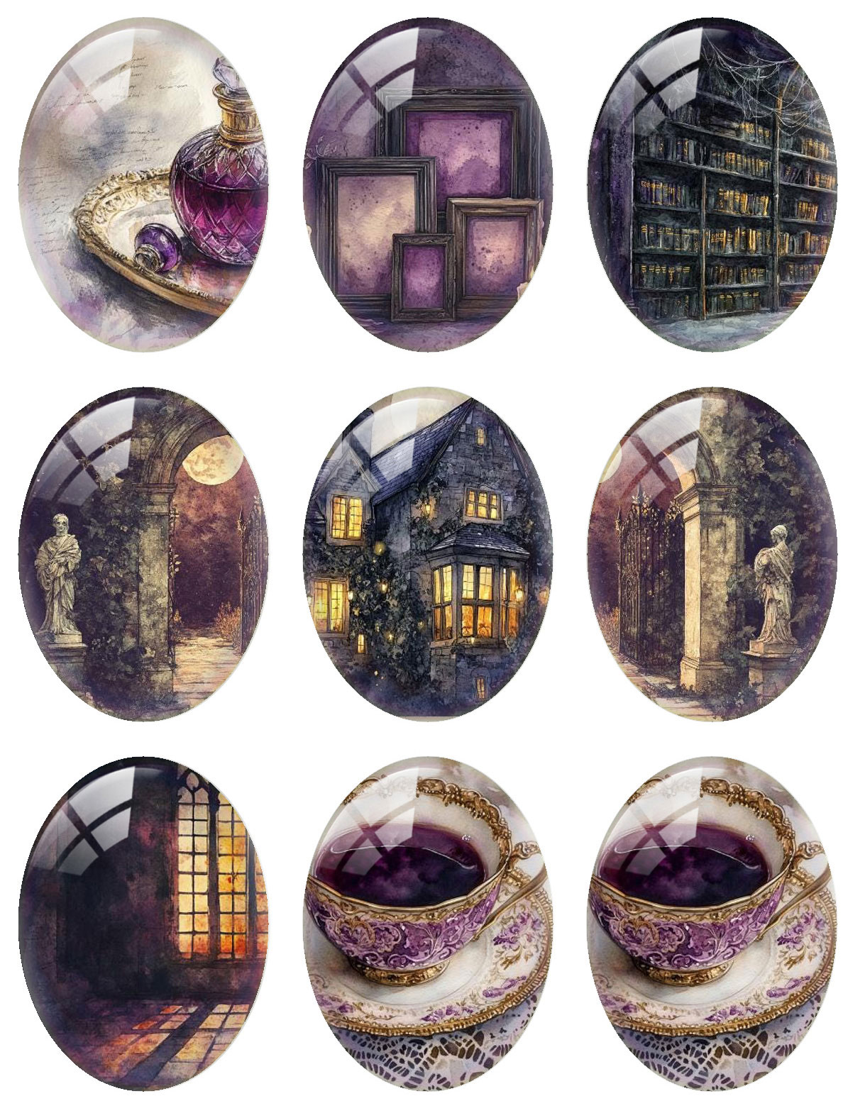 10pcs/lot Halloween Purple Got - Candle Making Diy avaliação e preço