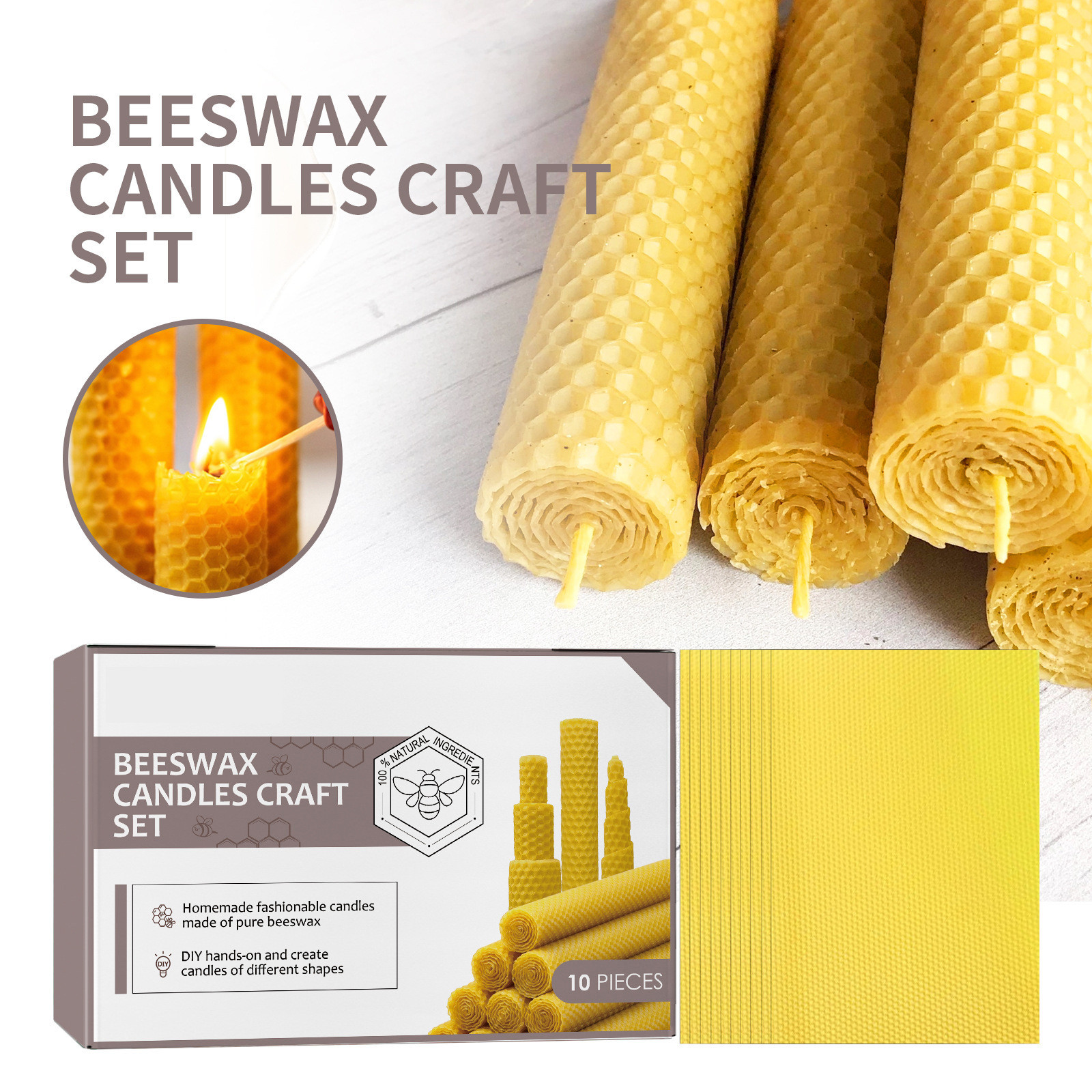 10/20/30pcs Natural Beeswax Sh - Candle Making Kit Beeswax avaliação e preço