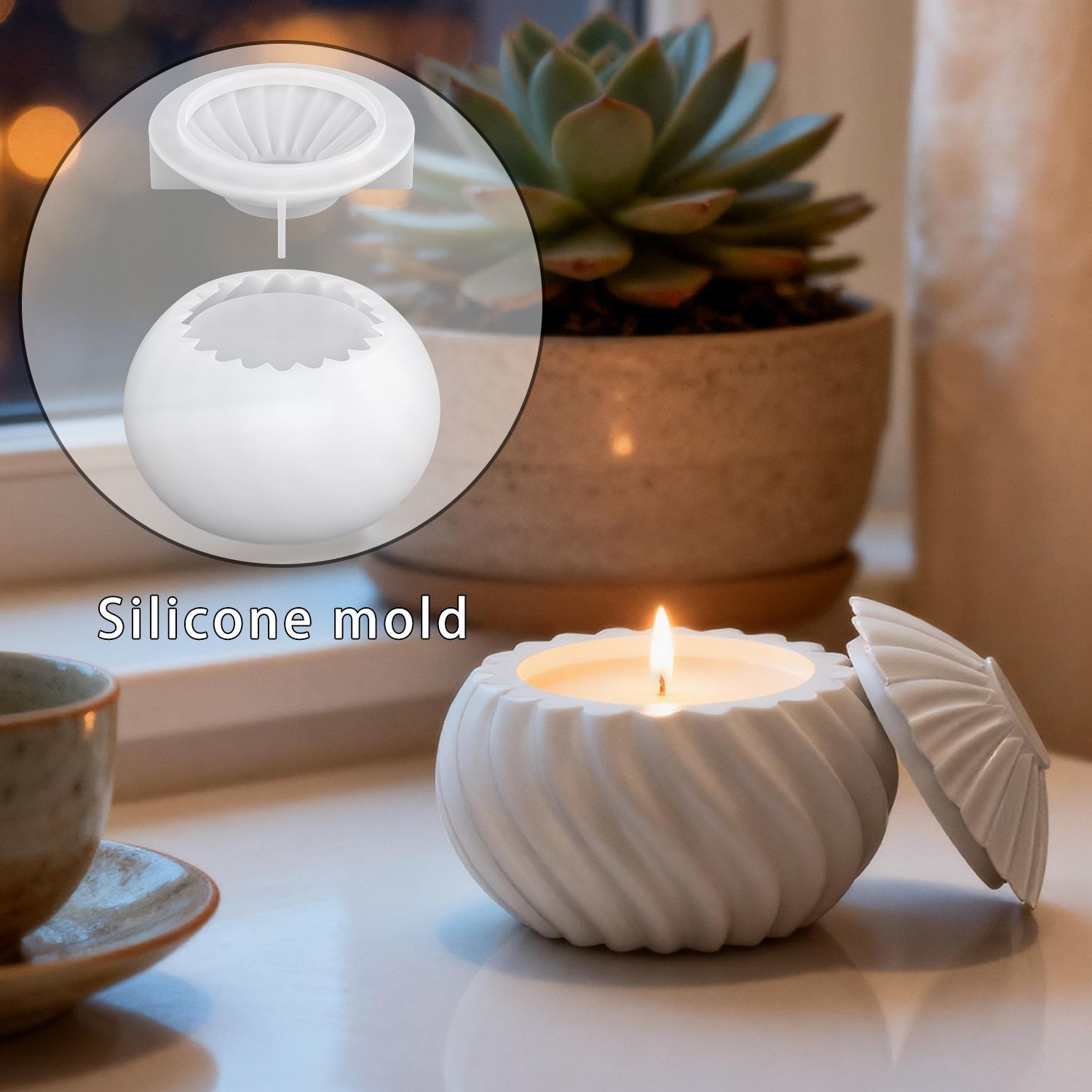 DIY Spiral Pearlescent Candle  - Candle Making Design avaliação e preço