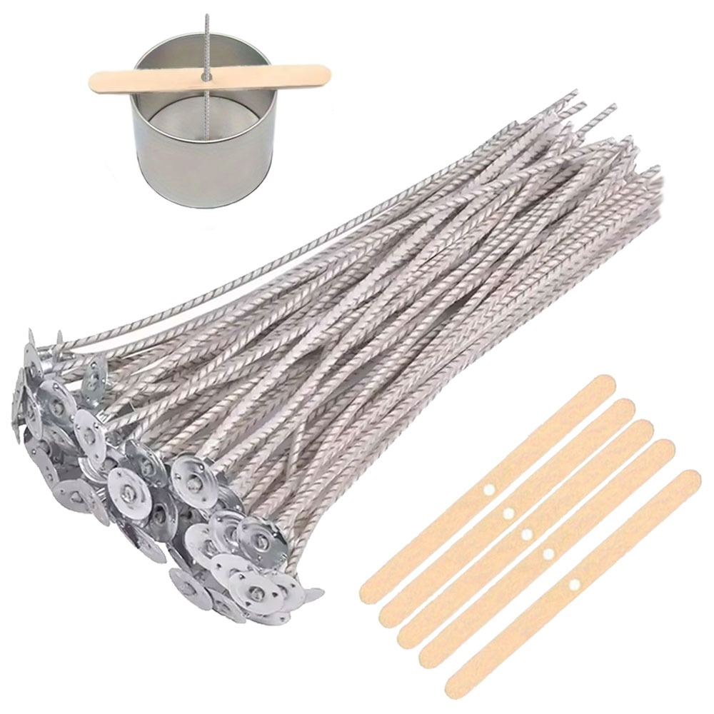 55pcs Flower Candle Wick Wood  - Candle Making Homewood avaliação e preço