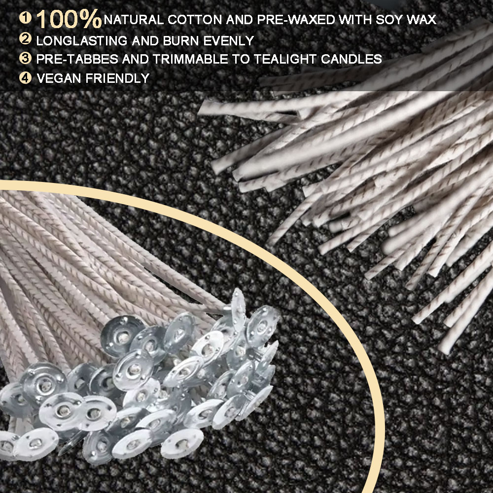 55pcs Flower Candle Wick Wood  - Candle Making Homewood avaliação e preço
