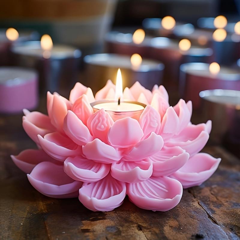 1PC Lotus Flower Candle Mold S - Candle Making Design avaliação e preço