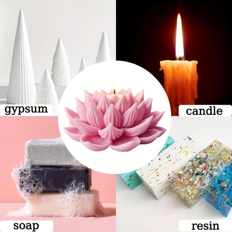 1PC Lotus Flower Candle Mold S - Candle Making Design avaliação e preço